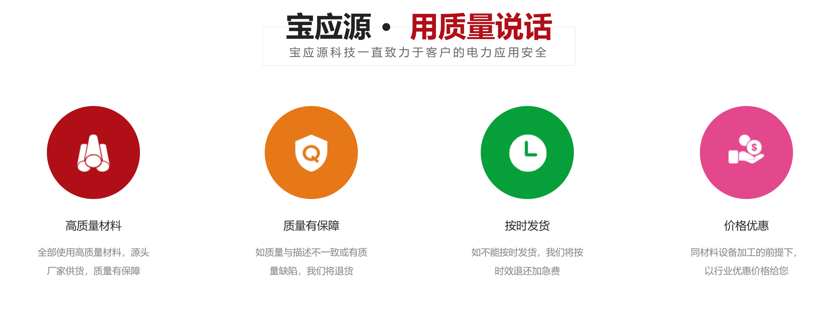 用質量說話